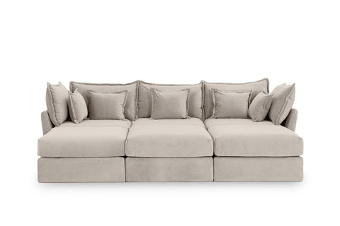 3 Seater Sofa and 3 Ottoman Modules