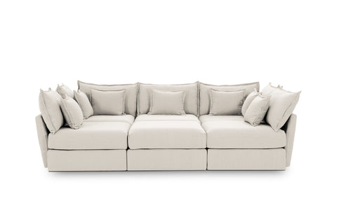 Double 3 Seater Sectional With Backrest