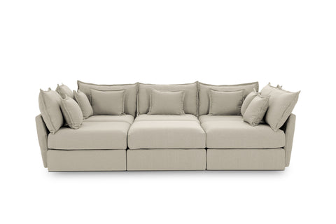 Double 3 Seater Sectional With Backrest