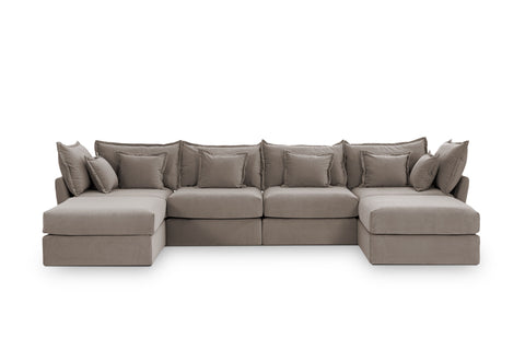 4 Seater Sofa and 2 Ottomans Modules