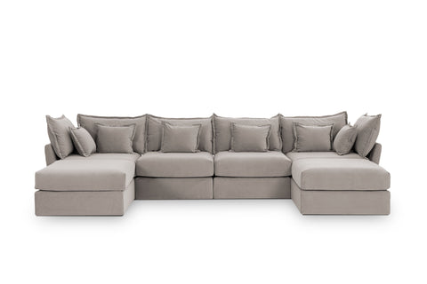 4 Seater Sofa and 2 Ottomans Modules