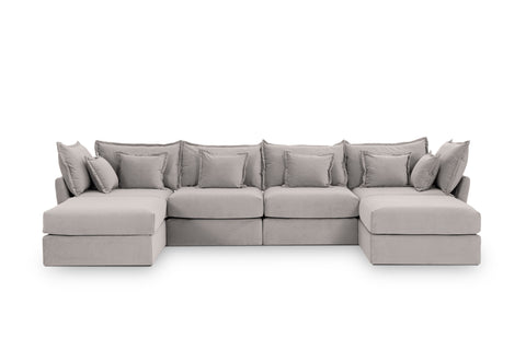 4 Seater Sofa and 2 Ottomans Modules