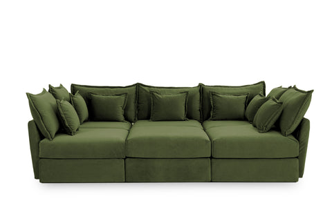 Double 3 Seater Sectional With Backrest