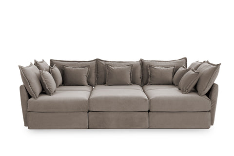 Double 3 Seater Sectional With Backrest